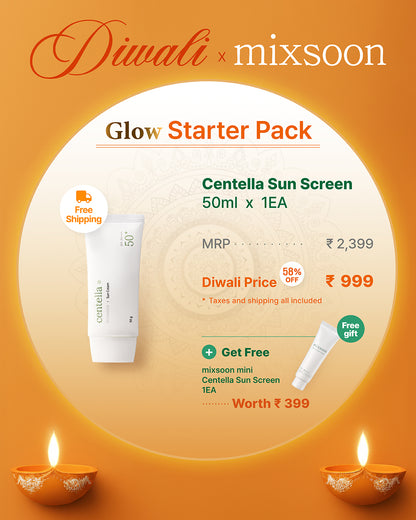 [mixsoon X Diwali🪔]  Centella Sunscreen Glow Pack
